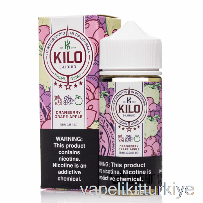 Vape Elektronik Sigara Kızılcık üzüm Elma - Kilo Canlanma - 100ml 0mg